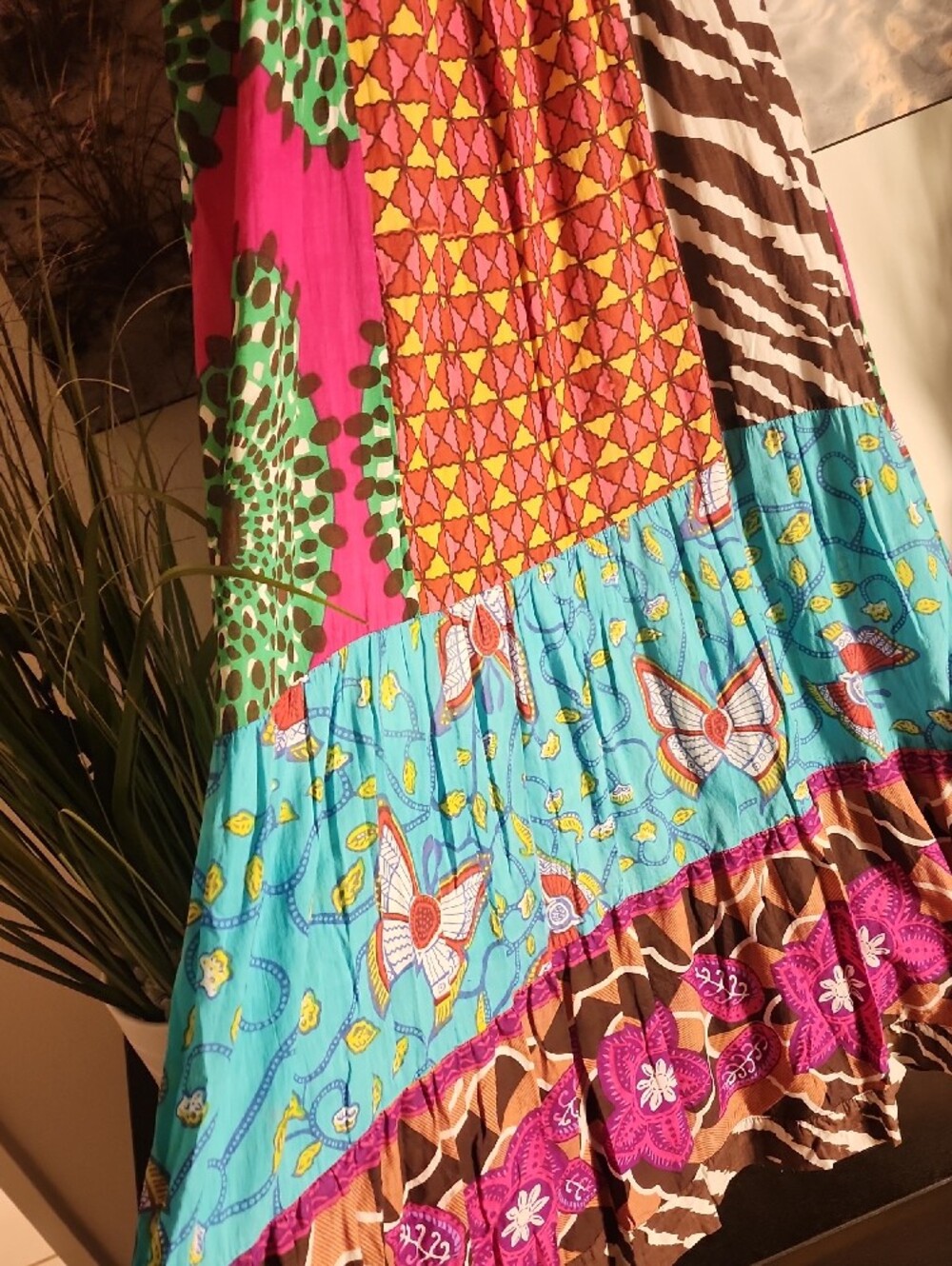 Boho Multi-Color Patchwork Maxi Dress - Picture 7 of 10